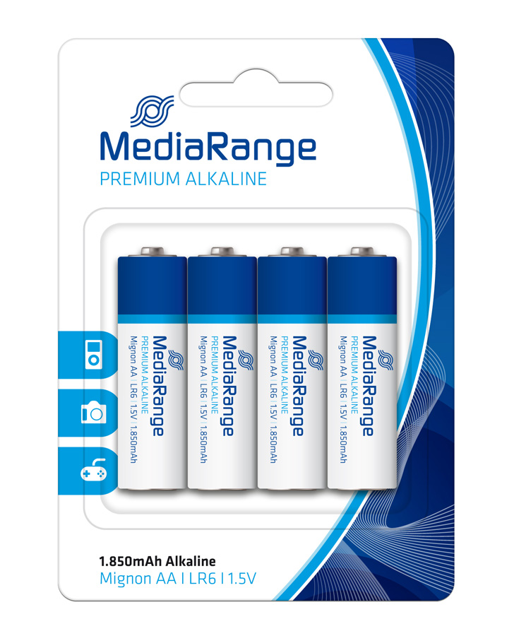 MEDIARANGE Premium αλκαλικές μπαταρίες AA LR6, 1.5V, 4τμχ