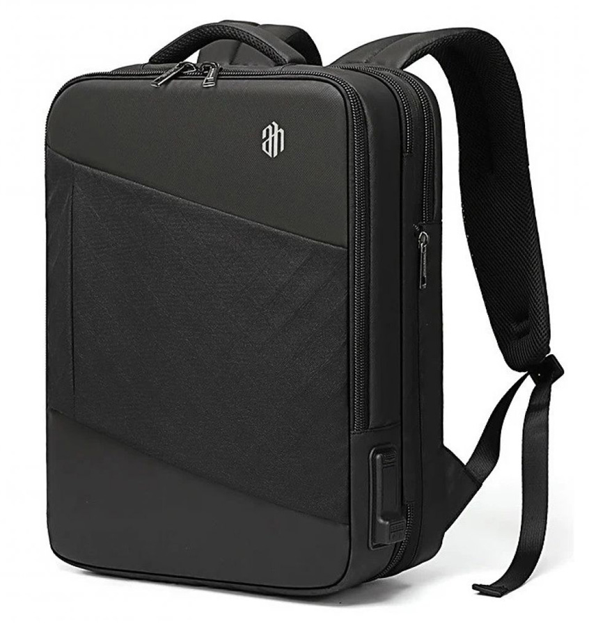 ARCTIC HUNTER τσάντα πλάτης B00345-BK με θήκη laptop 15.6", USB, μαύρη -κωδικός B00345-BK