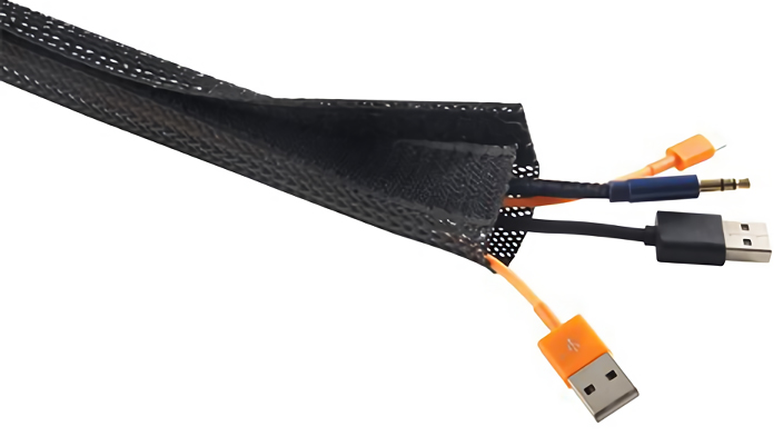BRATECK πλέγμα καλωδίων τύπου Flex Wrap VS-85, 100x8.5cm, μαύρο