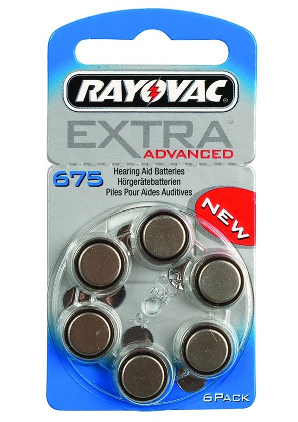RAYOVAC μπαταρίες ακουστικών βαρηκοΐας 675MF, mercury free, 1,45V, 6τμχ -κωδικός 675MF