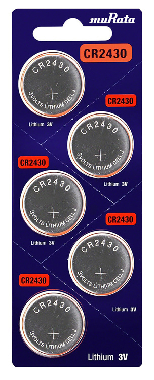 MURATA Μπαταρία λιθίου CR2430, 3V, 5τμχ -κωδικός MR-CR2430