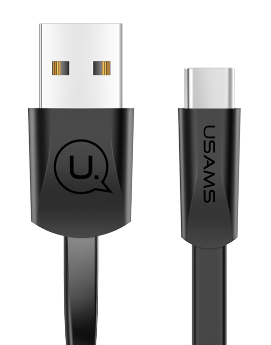 USAMS Καλώδιο USB σε USB-C US-SJ200, 10W, 1.2m, μαύρο -κωδικός SJ200TC01