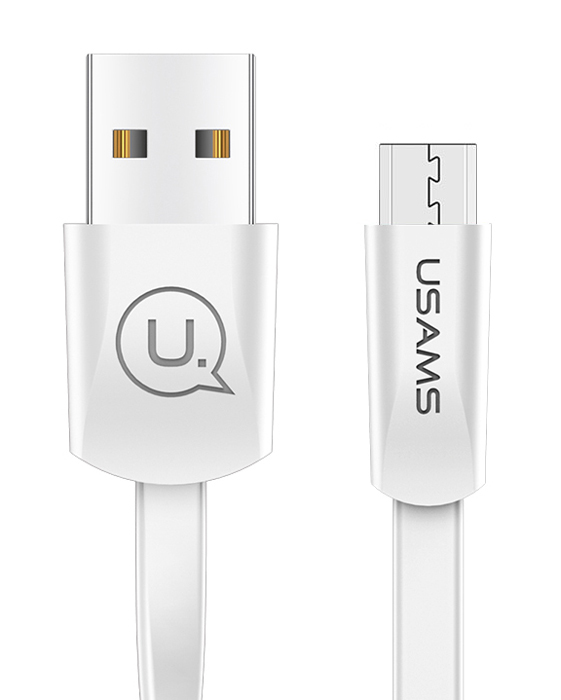 USAMS καλώδιο USB σε Micro USB US-SJ201, 10W, 1.2m, λευκό -κωδικός SJ201MIC02