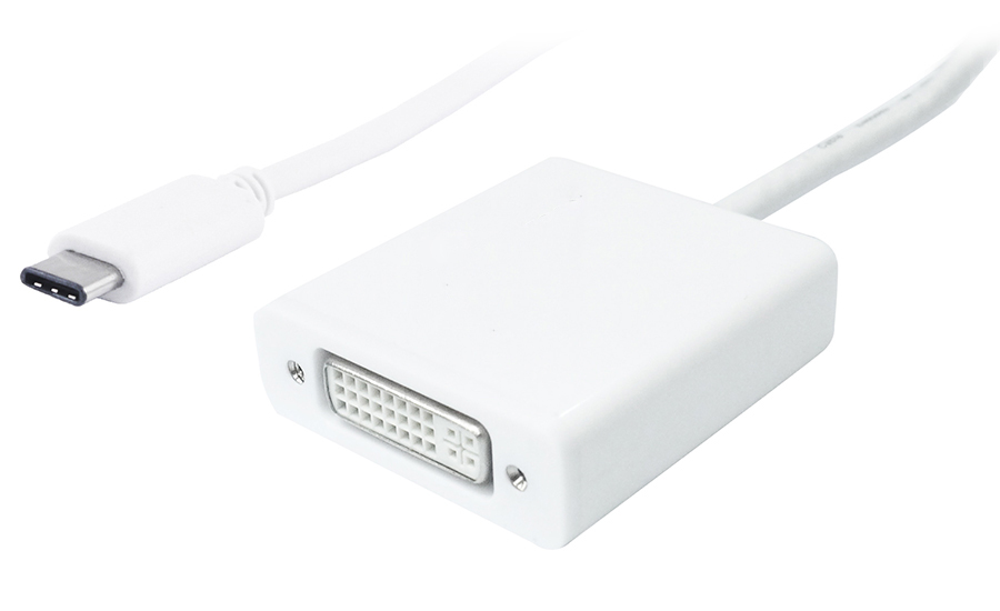 POWERTECH αντάπτορας USB Type-C σε DVI PTH-036, 4K, λευκό -κωδικός PTH-036