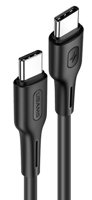 USAMS καλώδιο USB Type-C U43, 5A 100W, PD, 1.2m, μαύρο -κωδικός SJ459USB01