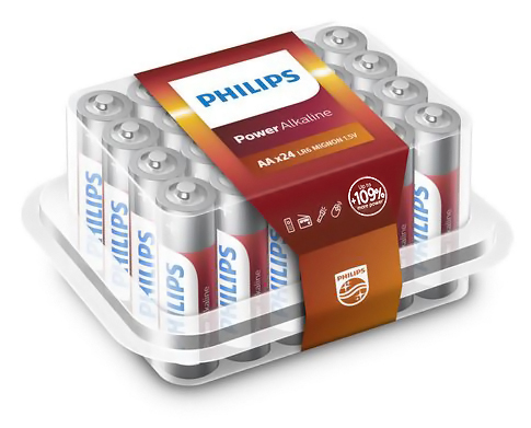 PHILIPS Power αλκαλικές μπαταρίες LR6P24P/10, AA LR6 1.5V, 24τμχ -κωδικός LR6P24P-10