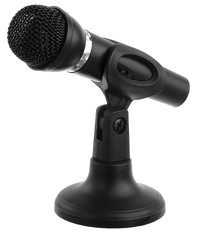 POWERTECH μικρόφωνο PT-859, με βάση, δυναμικό, 3.5mm, μαύρο -κωδικός PT-859