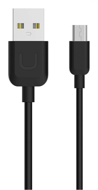 USAMS καλώδιο USB σε Micro USB US-SJ098 U-Turn, 10.5W, 1m, μαύρο -κωδικός MICUSBXD01