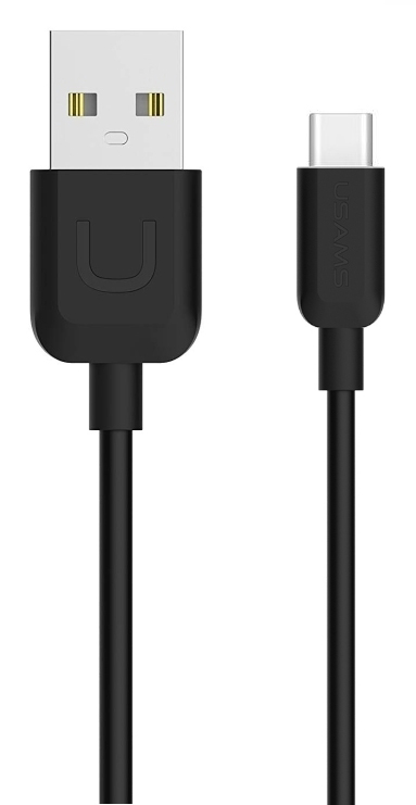 USAMS καλώδιο USB σε USB-C US-SJ099 U-Turn, 10.5W, 1m, μαύρο -κωδικός TCUSBXD01