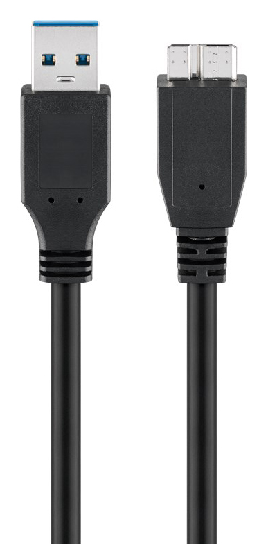 GOOBAY καλώδιο USB 3.0 σε USB 3.0 micro Τype B 95026, 1.8m, μαύρο -κωδικός 95026