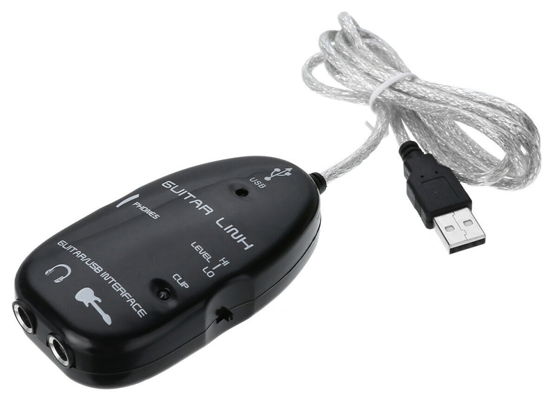 POWERTECH USB Guitar Link CAB-U140, για σύνδεση κιθάρας σε PC, 1m -κωδικός CAB-U140