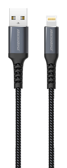ROCKROSE καλώδιο USB σε Lightning Powerline AL, 2.4A 12W, 1m, μαύρο-μπλε -κωδικός RRCS07L