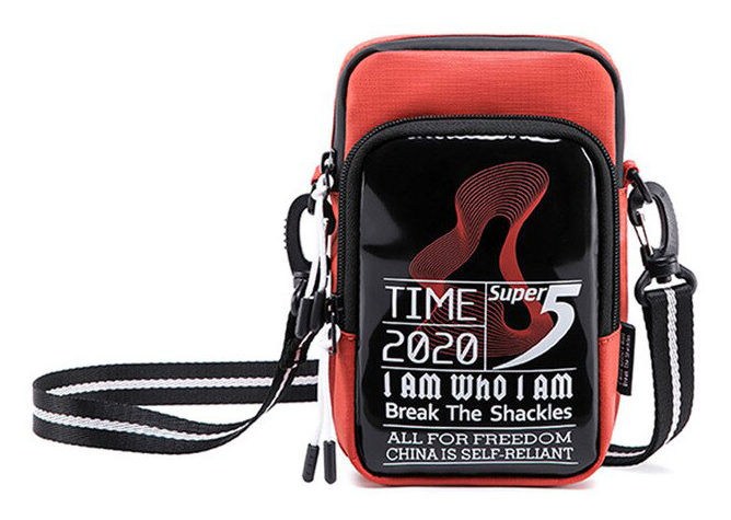 SUPER FIVE τσάντα ώμου K00110-OR, κόκκινη -κωδικός K00110-OR