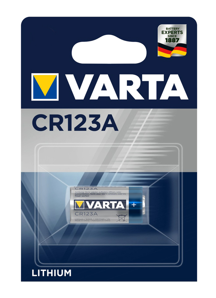 VARTA μπαταρία λιθίου CR123A, 3V, 1τμχ -κωδικός VCR123A