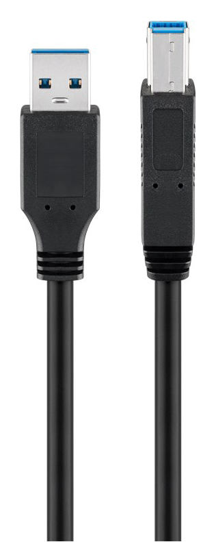 GOOBAY καλώδιο USB 3.0 SuperSpeed σε USB Type B 96119, 5m, μαύρο -κωδικός 96119