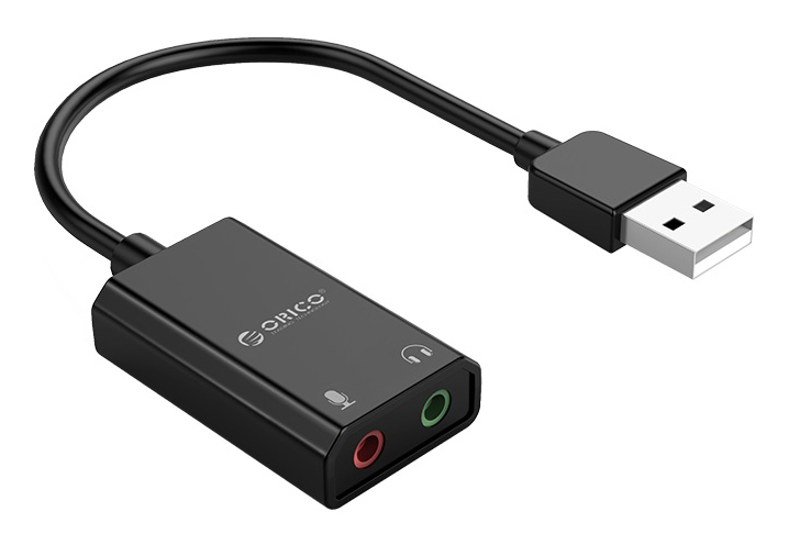 ORICO USB κάρτα ήχου SKT2, USB2.0, 2x 3.5mm, μαύρο -κωδικός SKT2-BK-BP