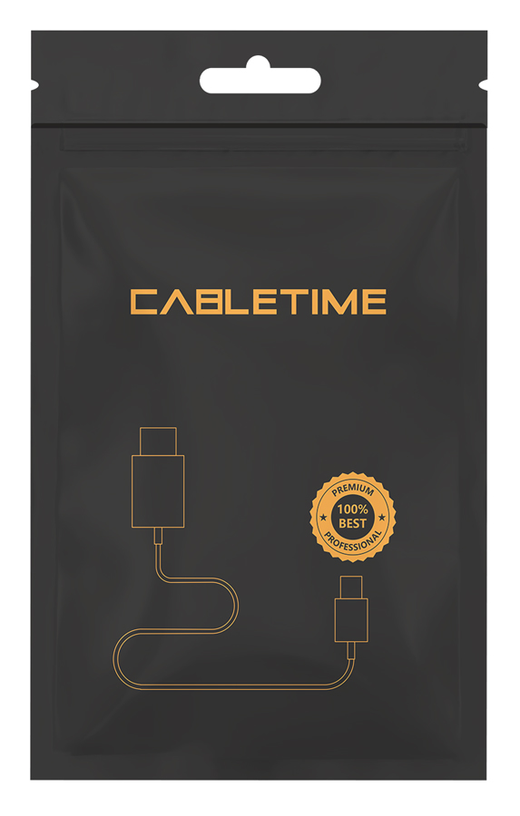 CABLETIME καλώδιο προέκτασης USB CT-AMAFN, 5Gbps, 1m, μαύρο