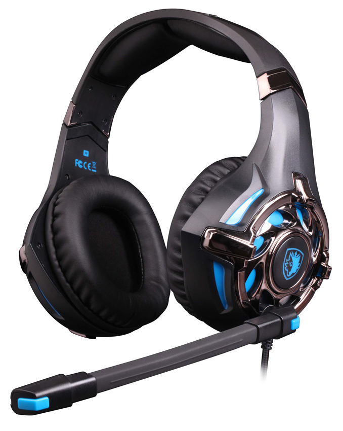 SADES gaming headset SA-822, 3.5mm, 50mm, μαύρο -κωδικός SA-822