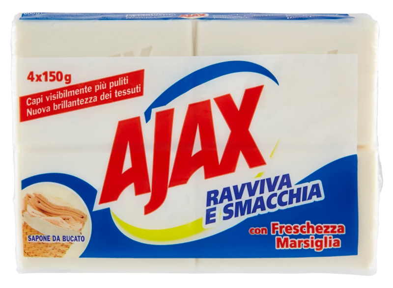 AJAX σαπούνι ρούχων Freshness of Marseille, 4x 150g