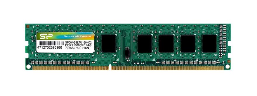 SILICON POWER μνήμη RAM DDR3, 1600MHz PC3-12800, 1.5V, 4GB -κωδικός SP004GBLTU160N02
