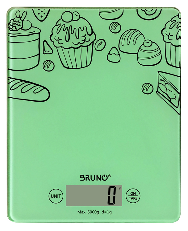 BRUNO ψηφιακή ζυγαριά κουζίνας BRN-0059, έως 5kg, πράσινη -κωδικός BRN-0059