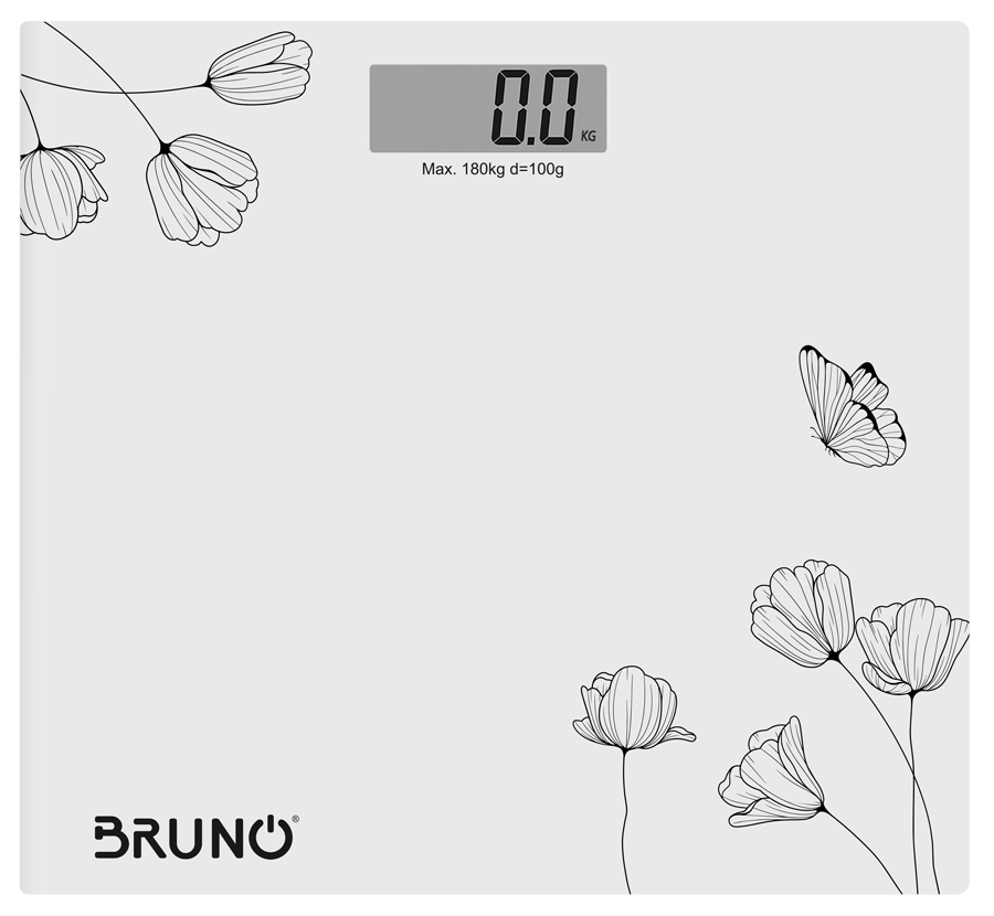BRUNO ψηφιακή ζυγαριά BRN-0055, έως 180kg, λευκή -κωδικός BRN-0055