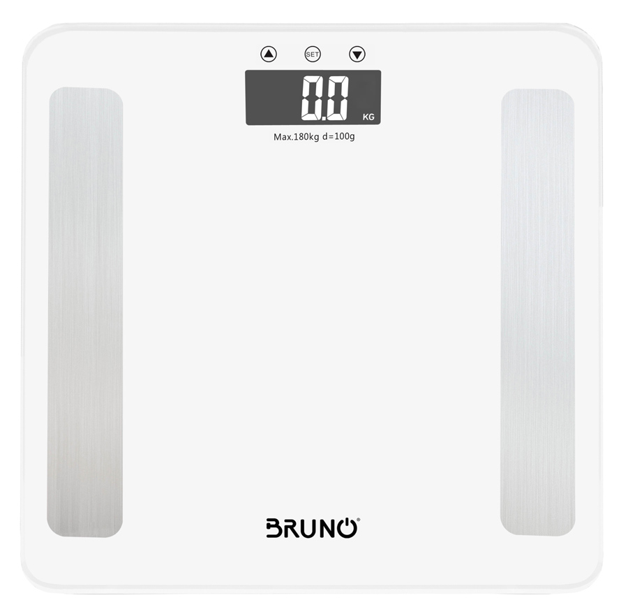 BRUNO ψηφιακή ζυγαριά με λιπομετρητή BRN-0057, έως 180kg, λευκή -κωδικός BRN-0057