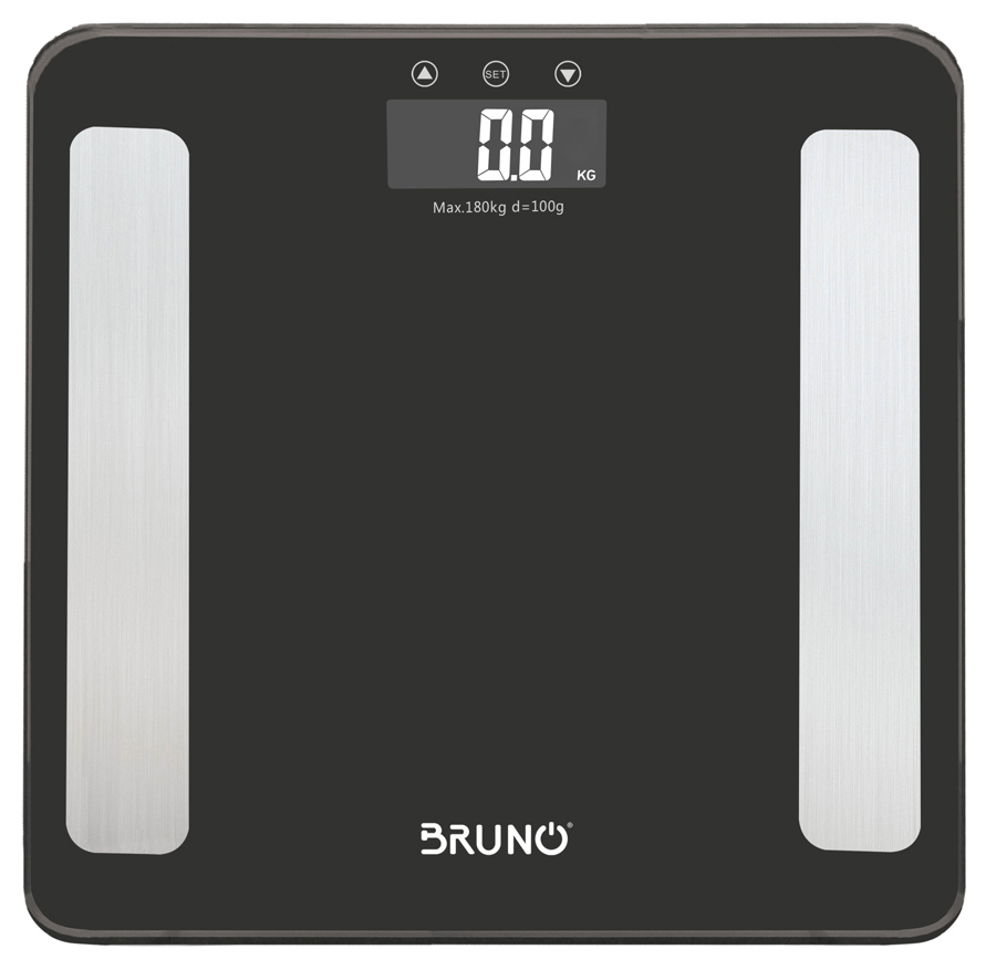 BRUNO ψηφιακή ζυγαριά με λιπομετρητή BRN-0056, έως 180kg, μαύρη -κωδικός BRN-0056