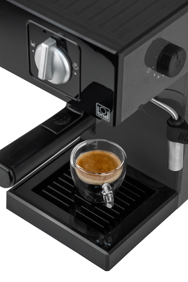 BRIEL μηχανή espresso A1, 1000W, 20 bar, μαύρη