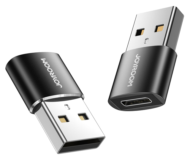 JOYROOM αντάπτορας USB σε USB USB-C S-H152, 480Mbps, μαύρος, 2τμχ -κωδικός S-H152-BK