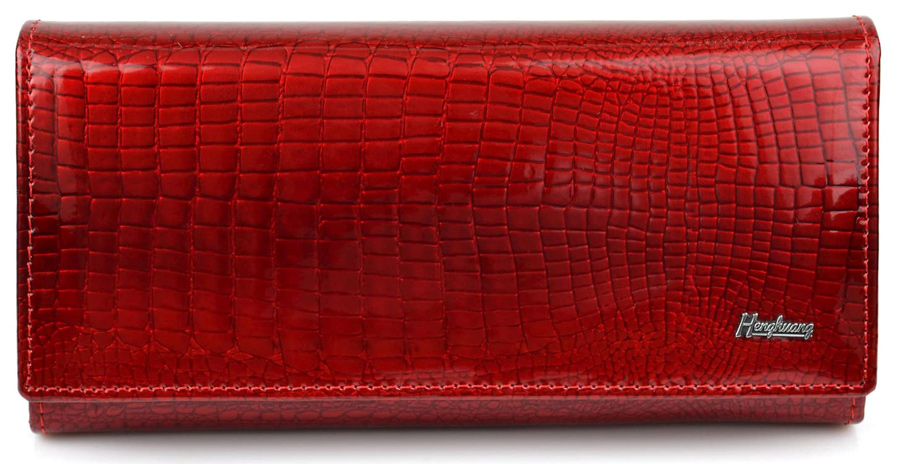 HENGHUANG γυναικείο πορτοφόλι LBAG-0008, δερμάτινο, κόκκινο -κωδικός LBAG-0008