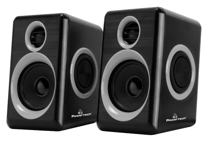 POWERTECH ηχεία Premium sound PT-972, 2x 3W RMS, 3.5mm, μαύρα -κωδικός PT-972