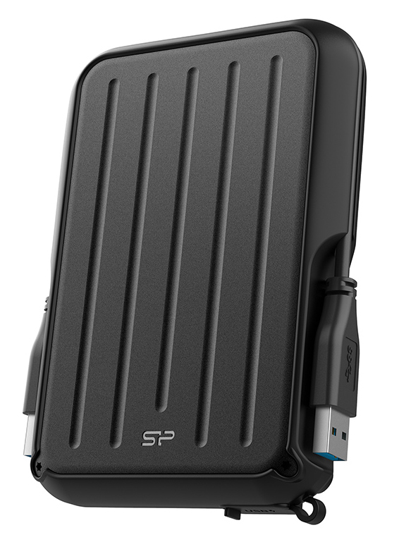 SILICON POWER εξωτερικός HDD Armor A66, 1TB, USB 3.2, μαύρος -κωδικός SP010TBPHD66SS3K