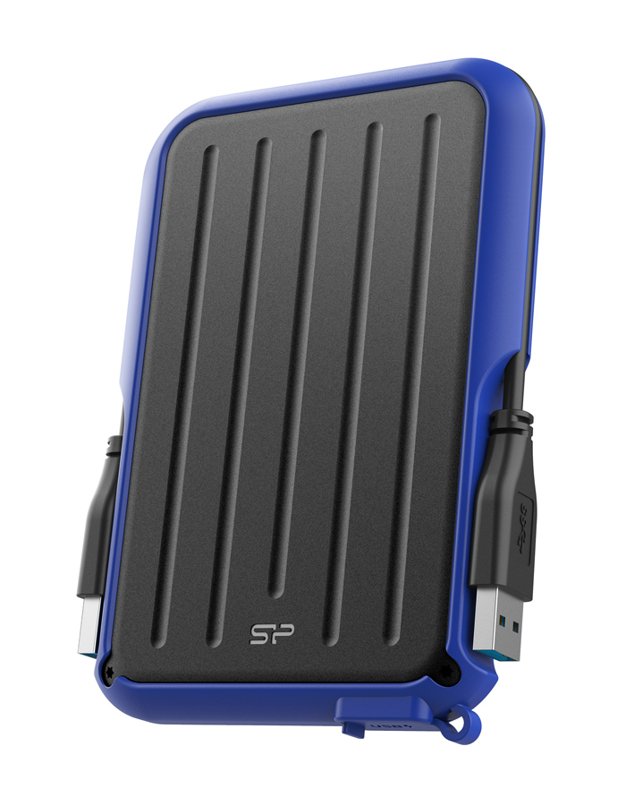 SILICON POWER εξωτερικός HDD Armor A66, 1TB, USB 3.2, μπλε -κωδικός SP010TBPHD66SS3B