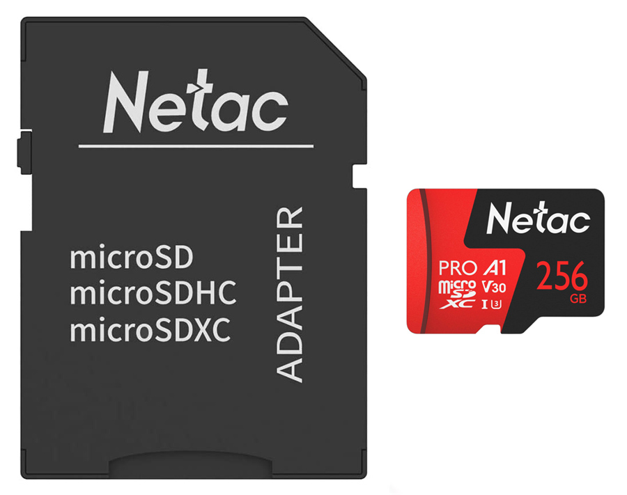NETAC κάρτα μνήμης MicroSDXC P500 Extreme Pro, 256GB, 100MB/s, Class 10 -κωδικός NT02P500PRO-256G-R