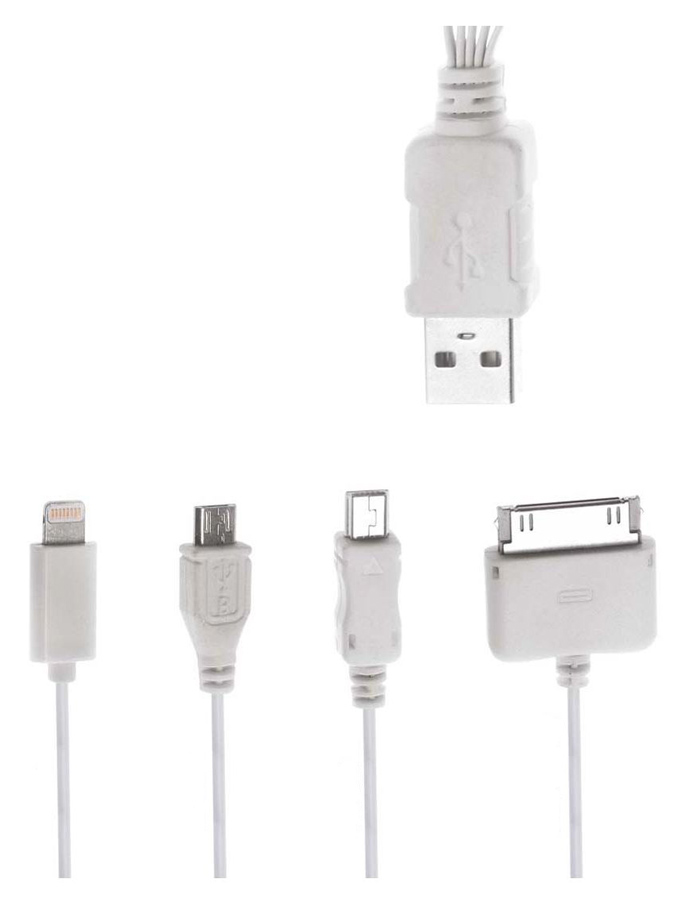 POWERTECH καλώδιο USB 4 in 1 PT-214, 1m, λευκό -κωδικός PT-214