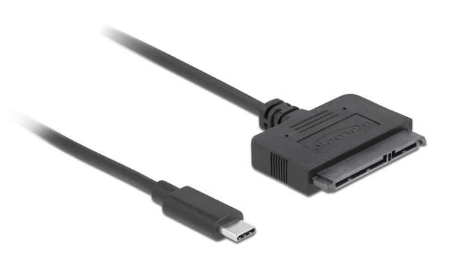 DELOCK καλώδιο USB-C σε SATA 22-pin 63803, 6Gb/s, 50cm, μαύρο -κωδικός 63803