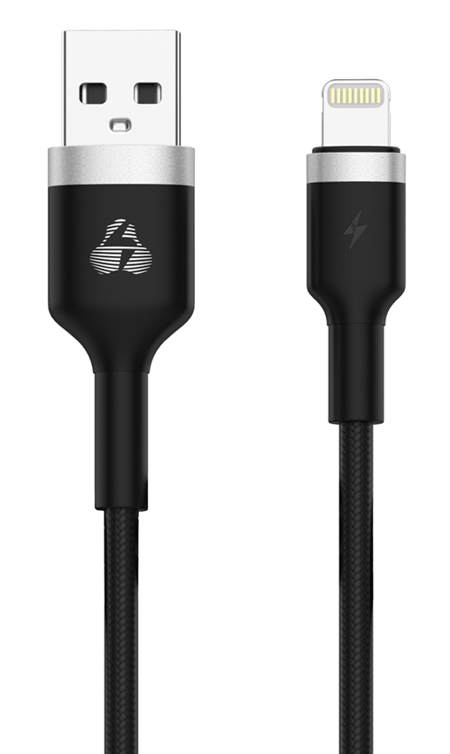 POWERTECH καλώδιο USB σε Lightning metal PTR-0095, 15W 3A, 1m, μαύρο -κωδικός PTR-0095