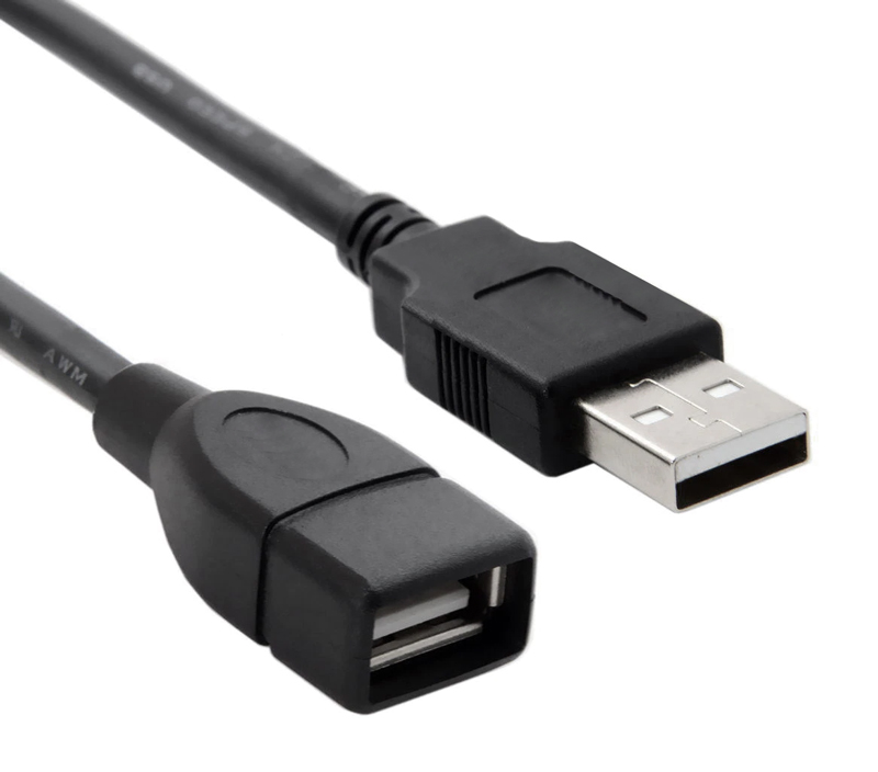 POWERTECH καλώδιο προέκτασης USB CAB-U011, 480Mbps, 1.5m, μαύρο -κωδικός CAB-U011