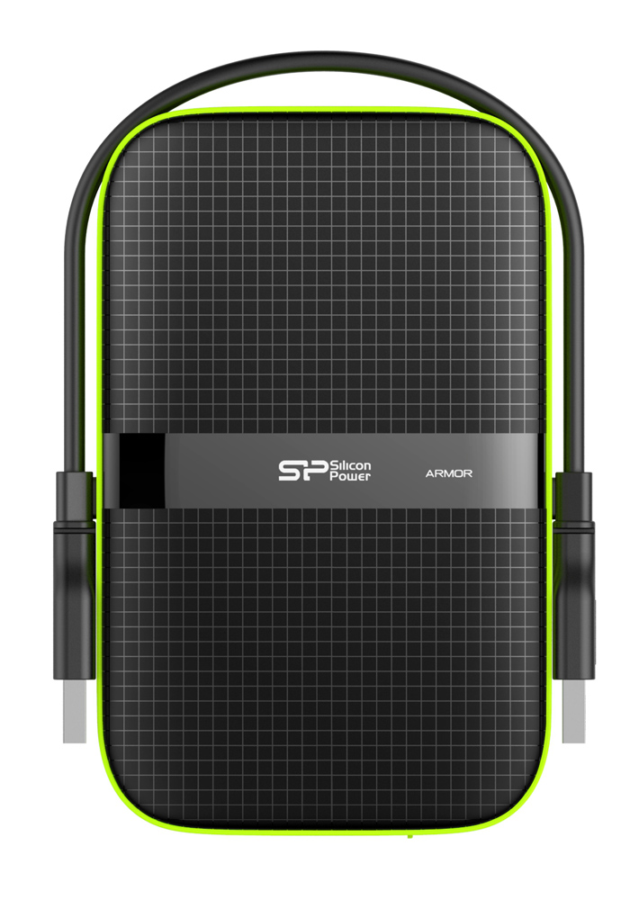 SILICON POWER εξωτερικός HDD Armor A60, 4TB, USB 3.2, πράσινος -κωδικός SP040TBPHDA60S3K