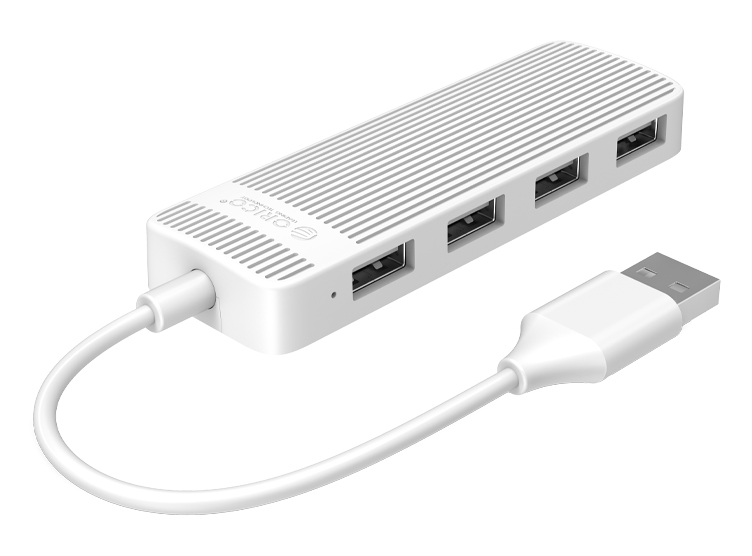 ORICO USB hub FL02, 4x θυρών, 480Mbps, USB σύνδεση, λευκό -κωδικός FL02-WH-BP
