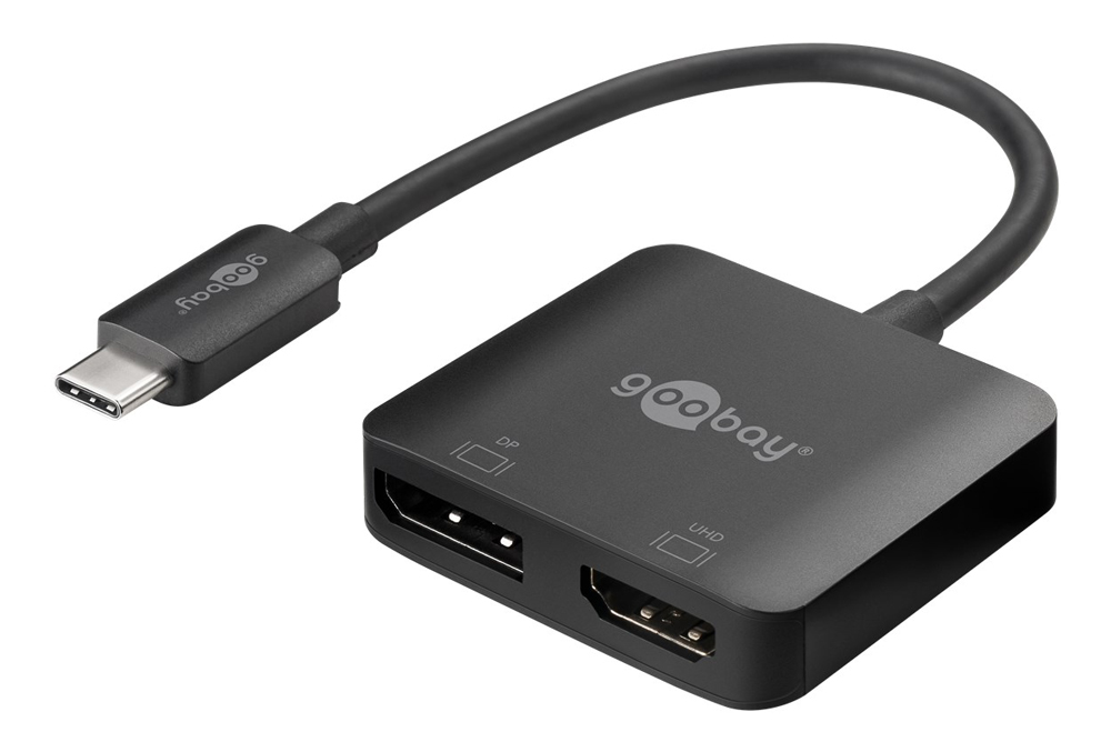 GOOBAY αντάπτορας USB-C σε DisplayPort/HDMI 60172, 4K/60Hz, MST, μαύρος -κωδικός 60172