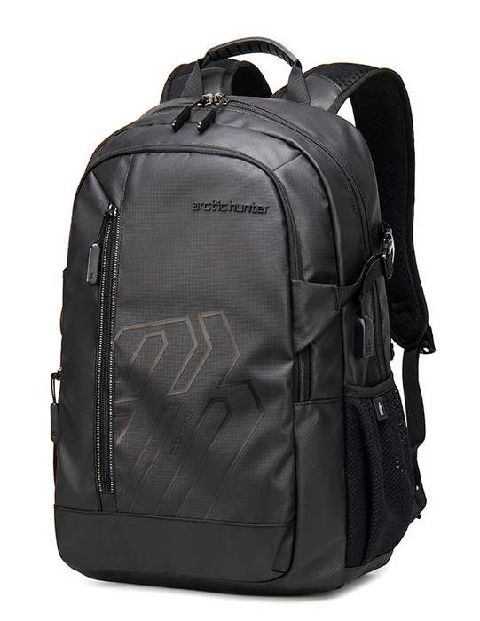 ARCTIC HUNTER τσάντα πλάτης B00387 με θήκη laptop 15.6", 26L, USB, μαύρη -κωδικός B00387-BK