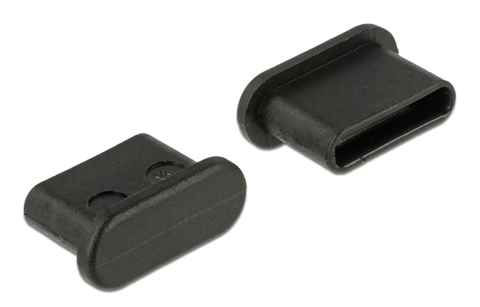 DELOCK κάλυμμα προστασίας για θύρα USB-C 64014, μαύρο, 10τμχ -κωδικός 64014