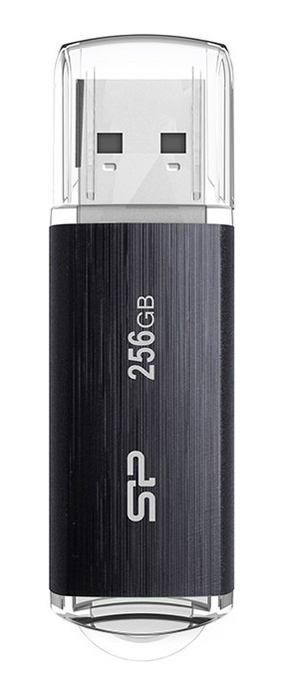 SILICON POWER USB Flash Drive Blaze B02, 256GB, USB 3.2, μαύρο -κωδικός SP256GBUF3B02V1K