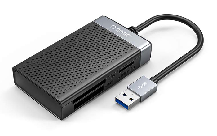 ORICO card reader CL4T-A3 για Micro SD/SD/CF/MS, USB 3.0, μαύρο -κωδικός CL4T-A3-BK-BP