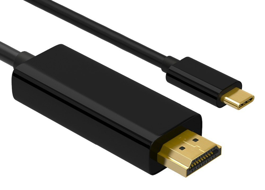 POWERTECH καλώδιο USB-C σε HDMI PTH-072, 4K/60Hz, 1m, μαύρο -κωδικός PTH-072