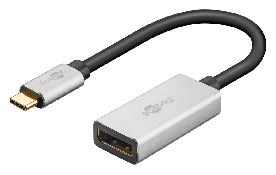 GOOBAY αντάπτορας USB-C σε DisplayPort 60195, 8K/30Hz, 4K/120Hz, γκρι -κωδικός 60195