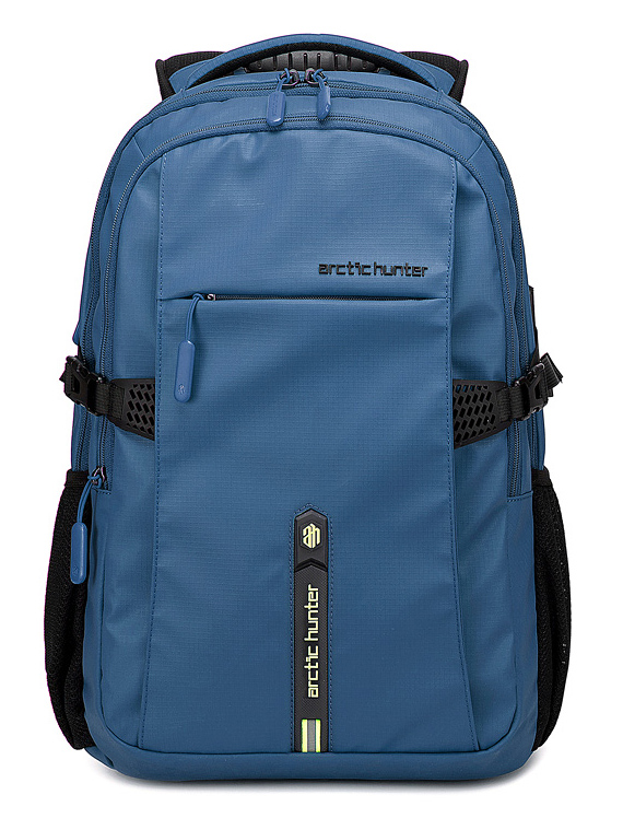 ARCTIC HUNTER τσάντα πλάτης B00388 με θήκη laptop 15.6", USB, 27L, μπλε -κωδικός B00388-BL