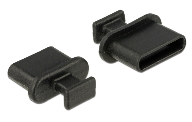 DELOCK κάλυμμα προστασίας για θύρα USB-C 64013 με λαβή, μαύρο, 10τμχ -κωδικός 64013